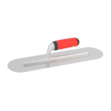 Imagem de Dualoai Espátula com Cabeça Redonda, Multifuncional para Concreto E Drywall, Cabo Resistente em aço Inoxidável Altamente Polido com 13 Cm de Diâmetro, 40cmx10cm, Tamanho real