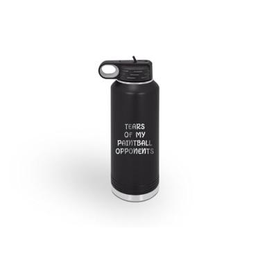Imagem de SpreadPassion Garrafa de água de paintball, garrafas pretas de aço inoxidável gravadas a laser, presente para paintball, ideia de presente de aniversário e Natal