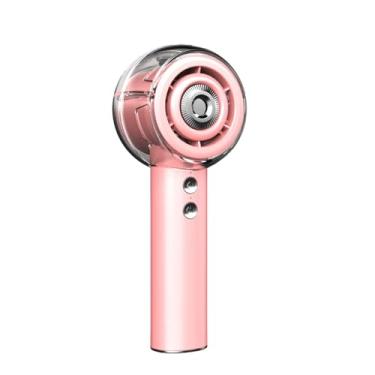 Imagem de BreezeBoost Ventilador portátil com névoa de água, bateria recarregável de 6000 mAh, tanque de água de 30 ml, fluxo de ar de alta velocidade, mini ventilador de spray pessoal, presentes para mulheres