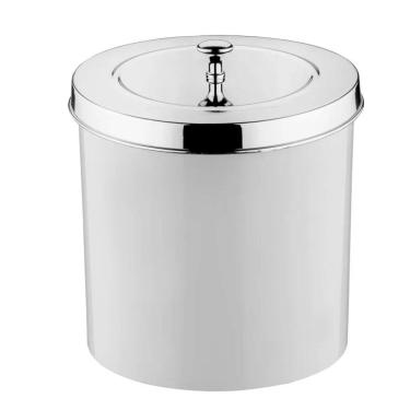 Imagem de Lixeira para Pia 5 Litros Branco Cromado Colore Future 550cr