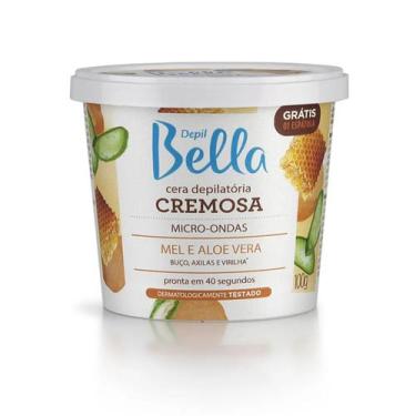 Imagem de Cera Depilatória Quente Microondas Mel e Aloe Vera 100g - Depil Bella