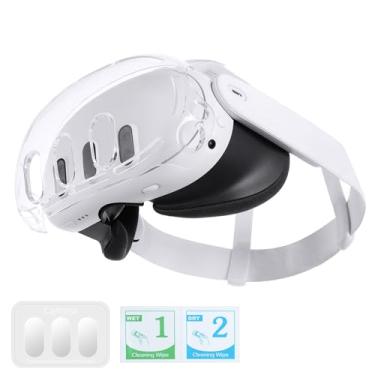 Imagem de Clear Hard Protective Shell Cover for Meta Quest 3 and Lens Protector for Oculus Quest 3, VR Accessories