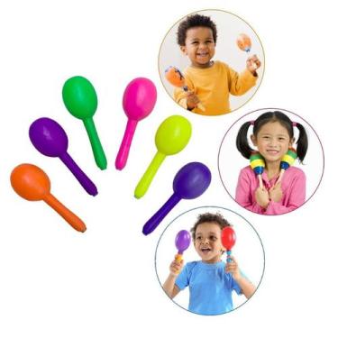 Imagem de Maraca chocalho De Plástico Coloridas 10 Unidades - Fantasias Radicais