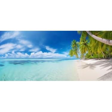 Imagem de Quadro Decorativo com Estampa Beautiful Beach Whitesand Turquoise Ocean 50 x 50 Papel 3 unidades