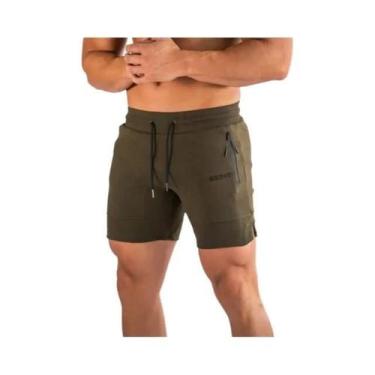 Imagem de Shorts De Corrida Masculinos 2024 Com Bolso Com Zíper, Calças De Muscu