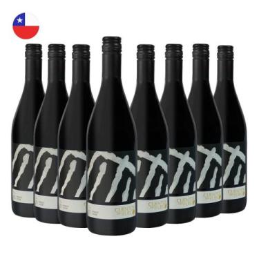 Imagem de Kit com 8 Vinhos Chilenos Tinto Seco Pinot Noir Cuentos del Fuego