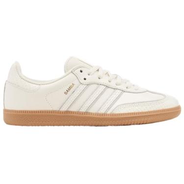 Imagem de adidas Tênis de futebol masculino Performance Samba Classic Indoor, Branco/branco/chiclete, 38