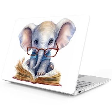 Imagem de Mektron Capa impressa para laptop Microsoft Surface 2025 Windows 11 Copilot+ PC Surface Laptop 33.0 cm capa para tela sensível ao toque serve no modelo 2095, elefante fofo C341