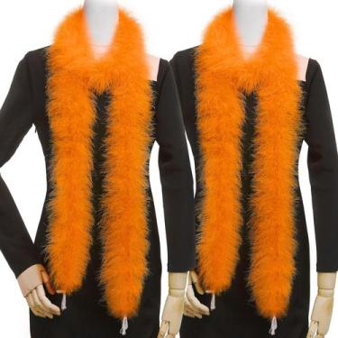 Imagem de Feather Boa Holmgren Orange Marabu 50g 2 jardas 2 unidades