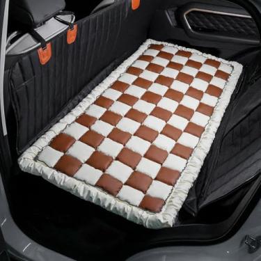 Imagem de AEEISHOMEREFORM Cama de cachorro para assento traseiro de carro, tapete de cama impermeável para animais de estimação, capas de assento de cachorro de luxo antiderrapante, capa para animais de
