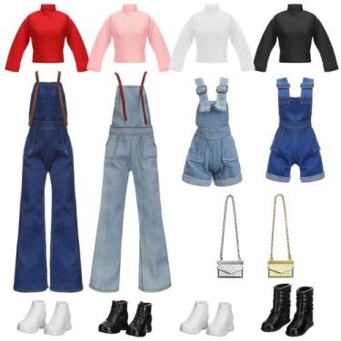 Imagem de 14 peças de roupas e acessórios de boneca Geyoga para boneca de 11,5 p