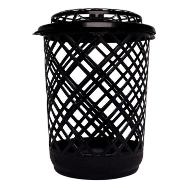 Imagem de Cesto De Roupas Redondo Telado Multiuso 30 Litros Preto