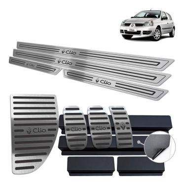 Imagem de Soleira Pedaleira Descanso Renault Clio 2000/2012 Preto BR