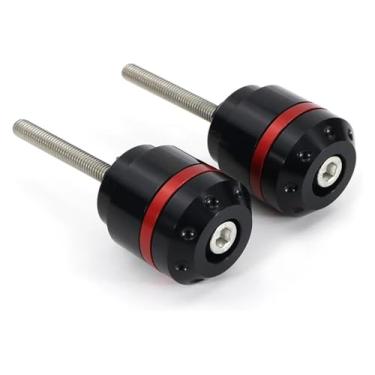 Imagem de BYYINGSUS Tampões de tampa de extremidade de barra compatíveis com CBR1100XX VFR800 VFR1200F VTR1000 RC51 CB1000R CB300R CB125R CB650F NC750S (estilo A vermelho)