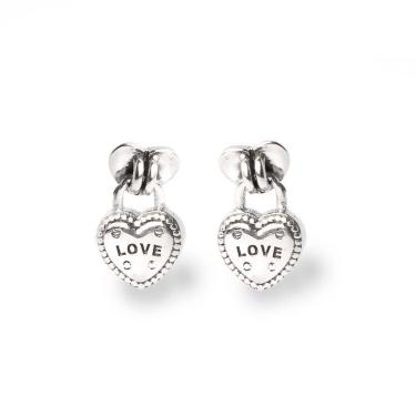 Imagem de Brincos Coração Cadeado Love