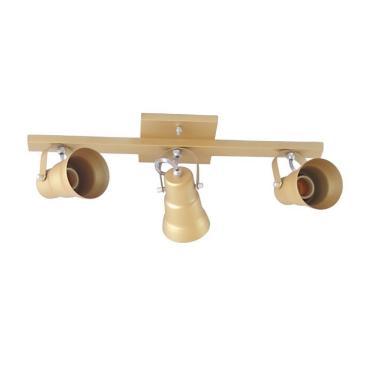 Imagem de Spot Trilho 3 Lâmpadas 19x13x47cm Dourado