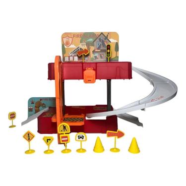 Imagem de Maleta Quartel De Bombeiros Com 31 Peças Brinquedo 2 Em 1