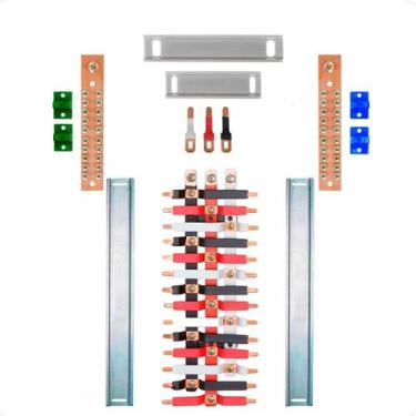 Imagem de Kit Barramento Trifásico 100A para 28 Circuitos com Termo Retrátil - Z