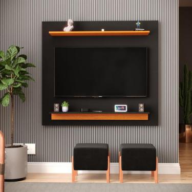 Imagem de Painel Para Sala Home Prime Estante Para TV Até 43 Polegadas Com Prate