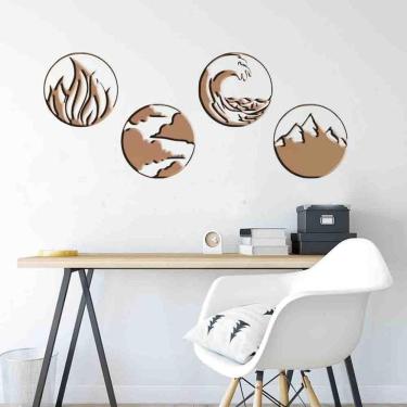 Imagem de Quadro Mandala Decorativa 4 Elementos Vazado - Mdf 3Mm 001