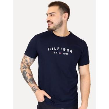 Imagem de Camiseta Tommy Hilfiger Masculina Fathers Arc USA Azul Marinho-Masculino