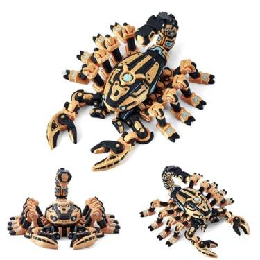 Imagem de Yipintang 3D Printed Steampunk Cyberpunk Mechanical Scorpion – Sci-Fi Collectible Figure with Movable Limbs and Tail Sting