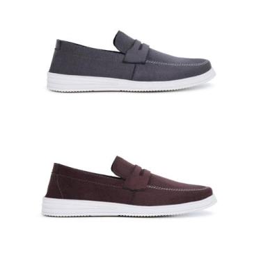 Imagem de Kit 2 Sapato Social Masculino Loafer Mocassim Oxford Tendencia Casual 