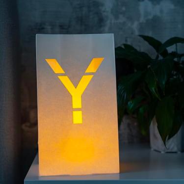 Imagem de WYMM Letra Y iluminada - Bolsas luminosas perfeitas para faixa personalizada de feliz aniversário, decorações de propostas, decorações de festa de noivado e faixa de parabéns para o seu ente querido