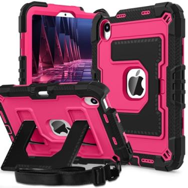 Imagem de Capa infantil compatível com iPad mini 7 A17 Pro 2024 Mini 6 21.1 cm, capa colorida à prova de choque com suporte para lápis e suporte grande ajustável, alça para iPad mini 6ª e 7ª geração