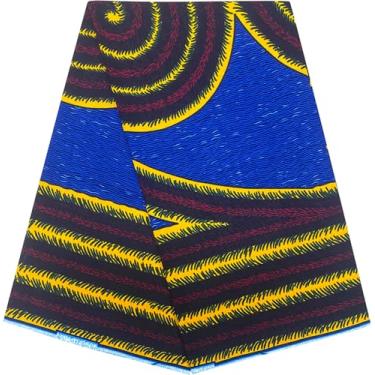 Imagem de HongyuAmy Tecidos de impressão africana 100% algodão tecido de cera Ankara 6 jardas para vestido (A20)