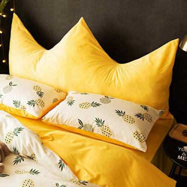 Imagem de Almofada de cabeceira de cabeceira, bloco de apoio estofado para sofá-cama, coroa grande, almofada de cintura macia removível, almofada de encosto para cabeceira - v 90 x 60 cm (35 x 24 polegadas) (D