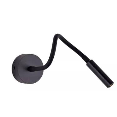 Imagem de Arandela Cabeceira Flexível Pontual Led 3W 3000K - Preto