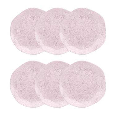 Imagem de Conjunto 6 Pratos de Sobremesa 21,5 cm Ryo Pink Sand Porcelana Oxford