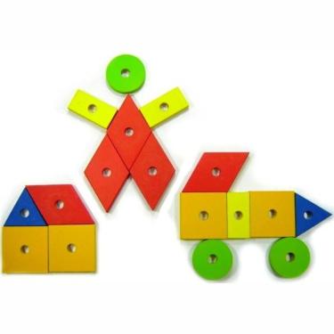 Imagem de Ábaco de Montar - Madeira - Multicolorido