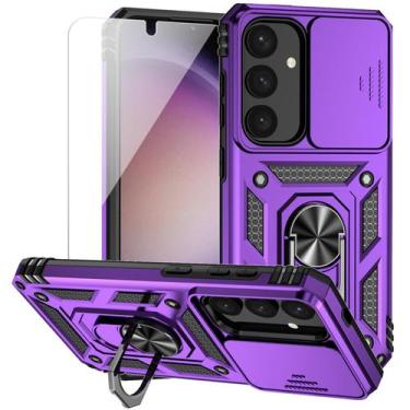 Imagem de Capa M MAIKEZI para Samsung Galaxy S24, tela HD roxa de 6,2 polegadas