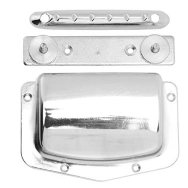 Imagem de RiToEasysports Protetor de Ponte de Metal Com Capa de Ponte: Operação Simples, Alta Dureza, Fácil Substituição, para Acessórios de Instrumentos de Cordas (Prata)