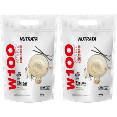 Imagem de Kit 2X W100 Whey Concentrado - 900g Refil Baunilha - Nutrata-Masculino