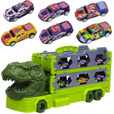 Imagem de Caminhão Pista Dinossauros Carrinhos Pull Back - Castela