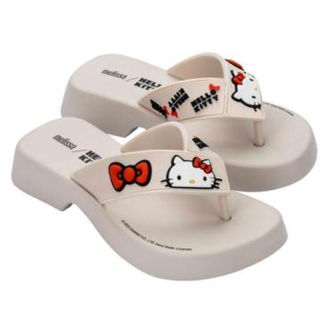 Imagem de Sandália Melissa Flatform + Hello Kitty Branco, Branco, 37