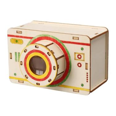 Imagem de KiBcsLic Kit de Montagem Infantil Faça Você Mesmo Câmera Obscura Science Brinquedo Educativo Acessório com Componentes Completos Construção em Madeira Leve