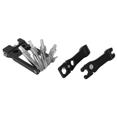 Imagem de Kit de ferramentas para reparo de bicicletas 19 em 1, conjunto multifuncional de chave de fenda dobrável para entusiastas do ciclismo e uso doméstico, aço inoxidável preto 137g