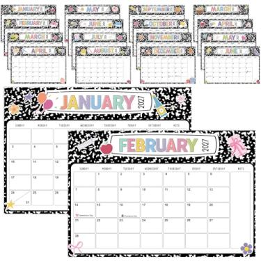 Imagem de Calendário de mesa grande para professores 2026-2027, caderno de composição, calendário de parede de 18 meses, 2026 janeiro de 2027 junho de 43 x 29 cm, agenda mensal para pendurar com cordão para