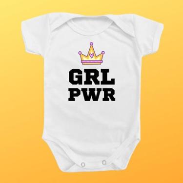 Imagem de Body Bebê Personalizado Girl Power Grl Pwl Meninas Feminista - Borizin