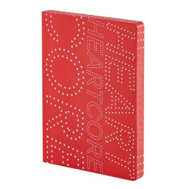 Imagem de nuuna Notebook A5+ | Graphic L - Heart Core | 3.5 mm Dot Grid | 256 Numbered Pages | 120 g Premium Paper | Red Leather | Sustainably Produced in Germany