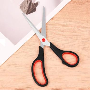 Imagem de 3 tesouras de aço inoxidável ultra afiadas de 21,6 cm: design de aderência confortável, versátil para artesanato em casa e escritório, adequado para usuários destros e canhotos