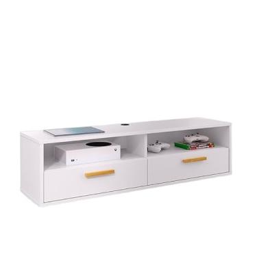 Imagem de Rack Bancada para TV de 40 Polegadas com 2 Portas e Nicho (Suspenso Branco)