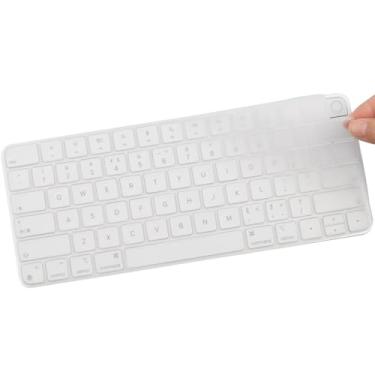 Imagem de Capa de teclado para Apple iMac 2023 2021 61.0 cm Magic Keyboard M3 Chip, Magic Keyboard MK293LL/A A2449 e MK2A3LL/A A2450 protetor de teclado (transparente)