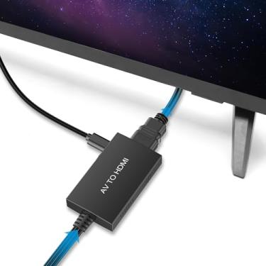 Imagem de Conversor RCA para HDMI, adaptador composto para HDMI suporta 1080p PAL/NTSC compatível com leitores de DVD PS One, PS2, PS3, STB, Xbox, VHS, VCR, Blue-Ray