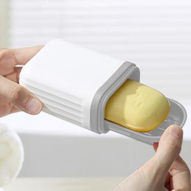 Imagem de Estojo de sabão portátil à prova d'água com drenagem – suporte compacto à prova de vazamento para viagens, academia, acampamento e uso ao ar livre, mantém o sabão seco e higiênico