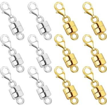 Imagem de Colar de lagosta, fechos e fechos de segurança, conversores de joias de ouro e prata 14K para pulseiras, extensor de corrente